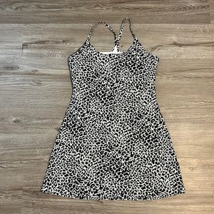 Leopard outdoor voices exercise dress size L